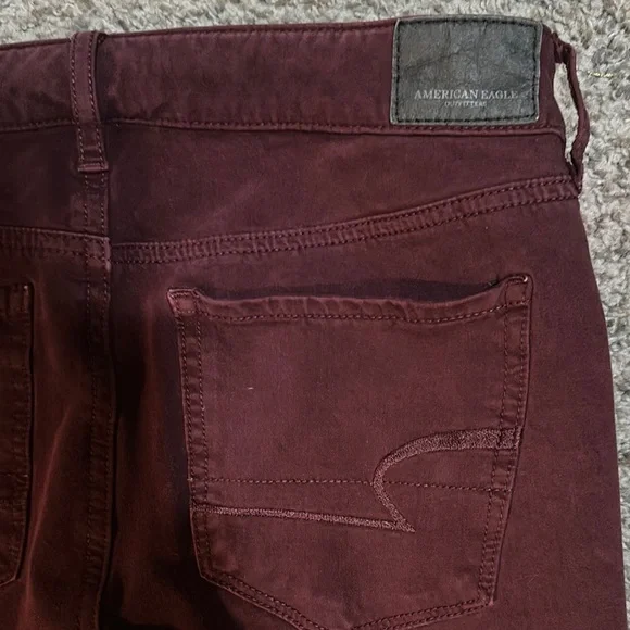 American Eagle Maroon Skinny Jeans - Picture 6 of 6
